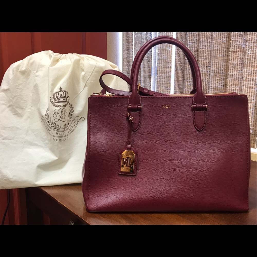 Lauren Ralph Lauren Burgundy Purse